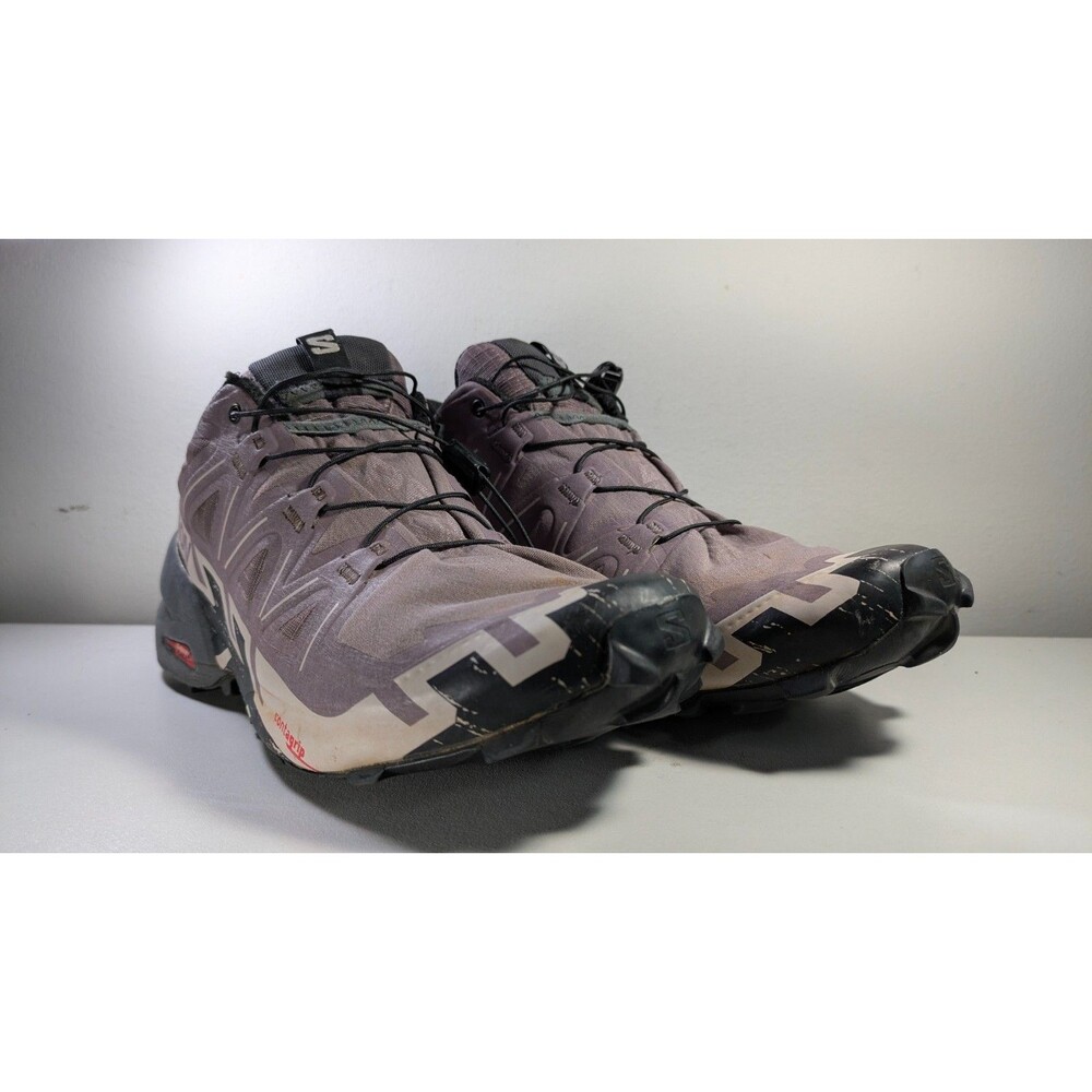 Salomon Speedcross 6 Wide Sneakers Womens Size 10 Purple Black Contagrip 417632